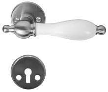 Dørgreb indvendig mat krom hvidt greb